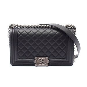 Chanel Boy Shoulder Bag Caviar Skin Black
